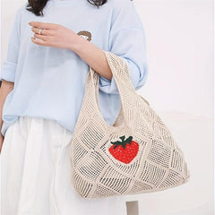 Large Capacity Hollow Tote Bag Lightweight Hobo Shoulder Bag