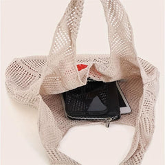 Large Capacity Hollow Tote Bag Lightweight Hobo Shoulder Bag