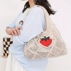 Large Capacity Hollow Tote Bag Lightweight Hobo Shoulder Bag