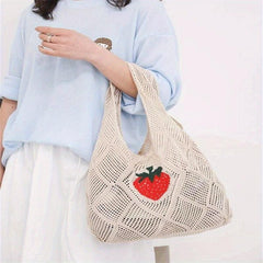 Large Capacity Hollow Tote Bag Lightweight Hobo Shoulder Bag