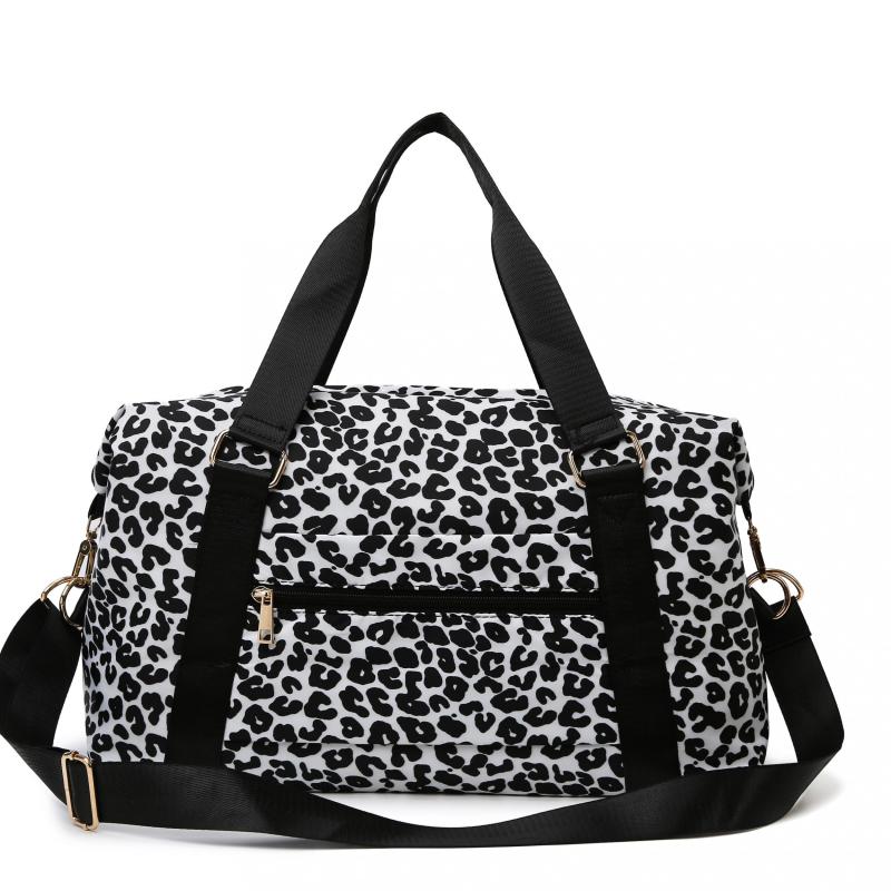 Leopard Pattern Travel Luggage Bag Lightweight Overnight Zipper Bag