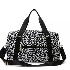 Leopard Pattern Travel Luggage Bag Lightweight Overnight Zipper Bag