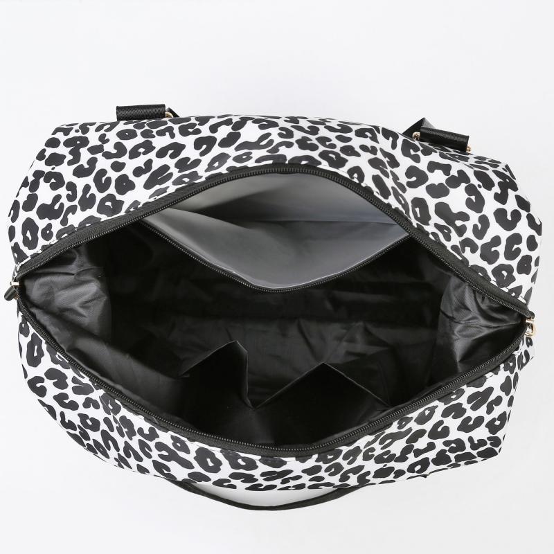 Leopard Pattern Travel Luggage Bag Lightweight Overnight Zipper Bag