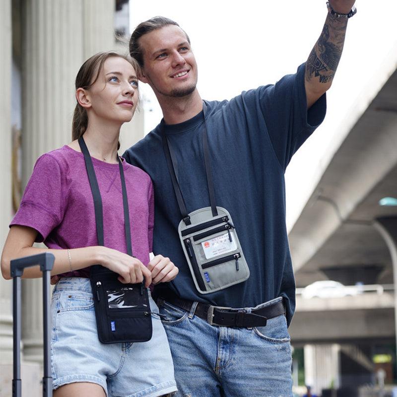 RFID Passport Bag Neck Hanging Storage Bag Wallet