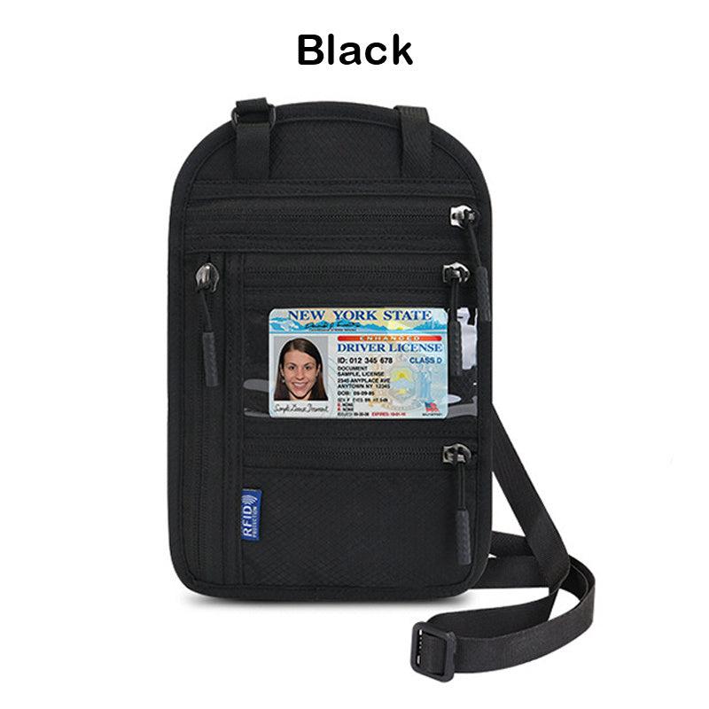 RFID Passport Bag Neck Hanging Storage Bag Wallet