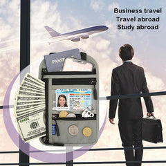RFID Passport Bag Neck Hanging Storage Bag Wallet