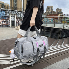 Large Capacity Travel Storage Duffel Bag with Shoes Compartment