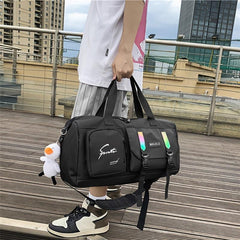 Large Capacity Travel Storage Duffel Bag with Shoes Compartment