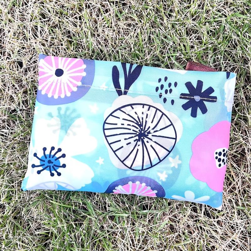 Large Floral Shopper Bag Lightweight Reusable Shoulder Bag