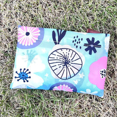 Large Floral Shopper Bag Lightweight Reusable Shoulder Bag