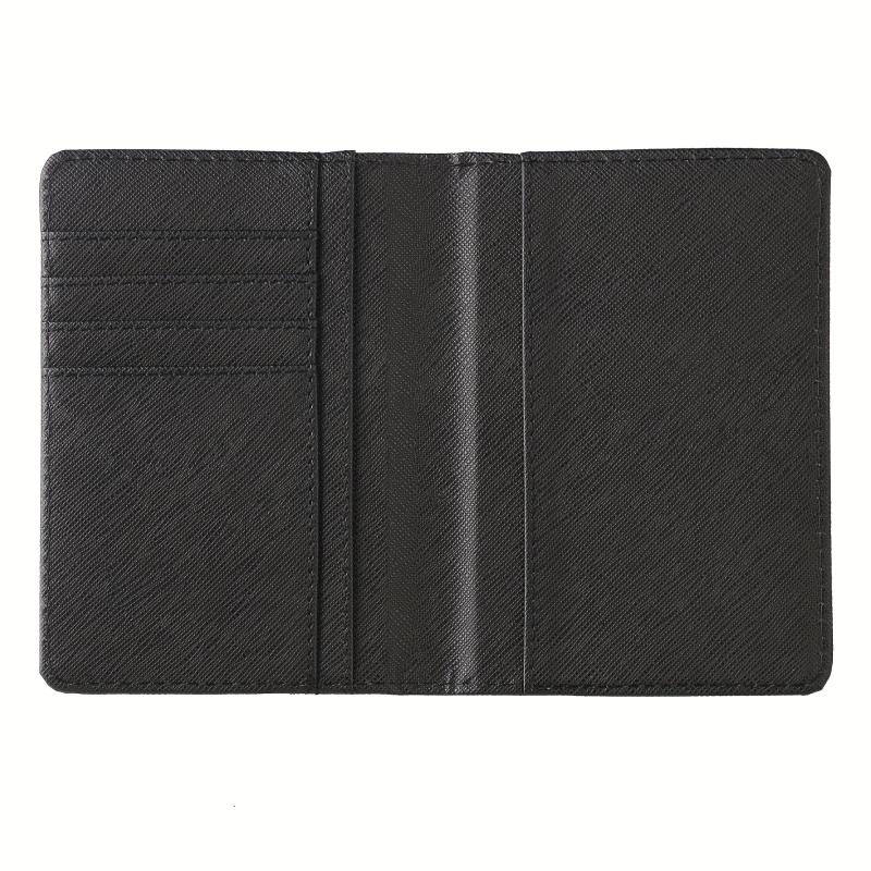 Cross Pattern PU Leather Passport Cover card ID Holder