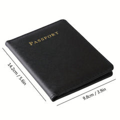 Cross Pattern PU Leather Passport Cover card ID Holder
