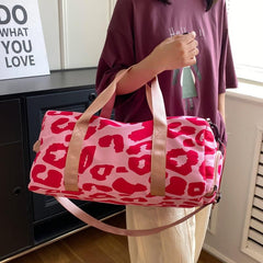 Large Capacity Duffle Bag Nylon Lightweight Luggage Bag With Shoe Compartment