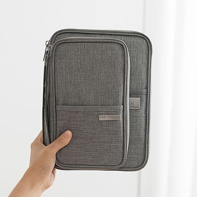 Large Capacity Document Storage Bag with Bill Clip