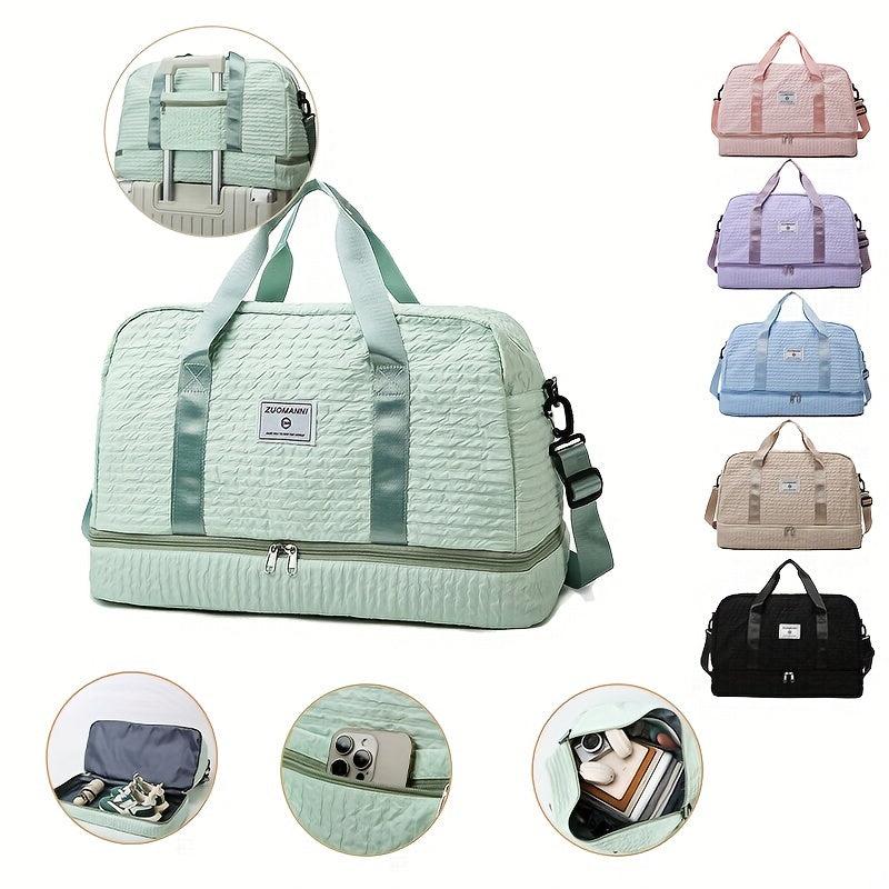 Cloud Bubble Ruched Gym Bag Wet Dry Separation Duffle Bag