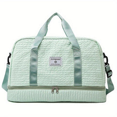 Cloud Bubble Ruched Gym Bag Wet Dry Separation Duffle Bag