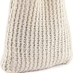Solid Knitted Shoulder Bag All Match Storage Bag Braided Handbag