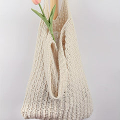 Solid Knitted Shoulder Bag All Match Storage Bag Braided Handbag