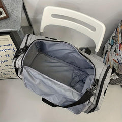 Large Duffle Backpack Nylon Lightweight Luggage Tote Bag with Shoe Compartment