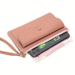 RFID Blocking PU Leather Credit Card Clutch Travel Purse