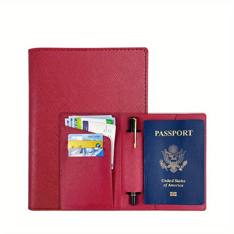 PU Leather Passport Holder Ultra Thin Travel Wallet Cover