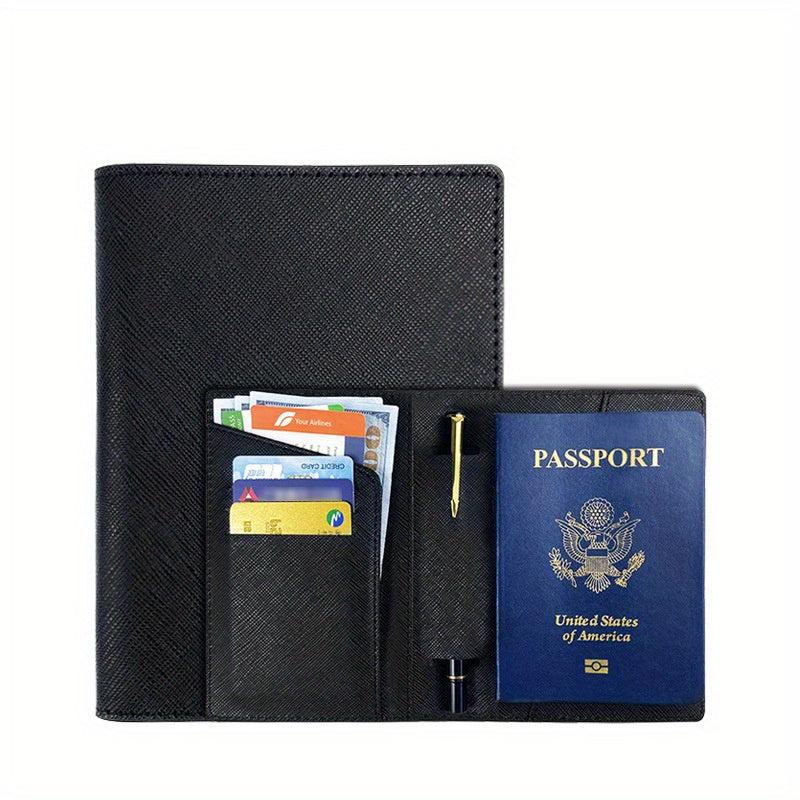 PU Leather Passport Holder Ultra Thin Travel Wallet Cover