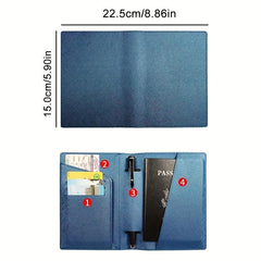 PU Leather Passport Holder Ultra Thin Travel Wallet Cover