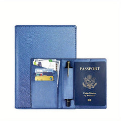PU Leather Passport Holder Ultra Thin Travel Wallet Cover