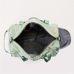 Holographic Letter Print Sports Gym Bag Large Travel Duffle Bag