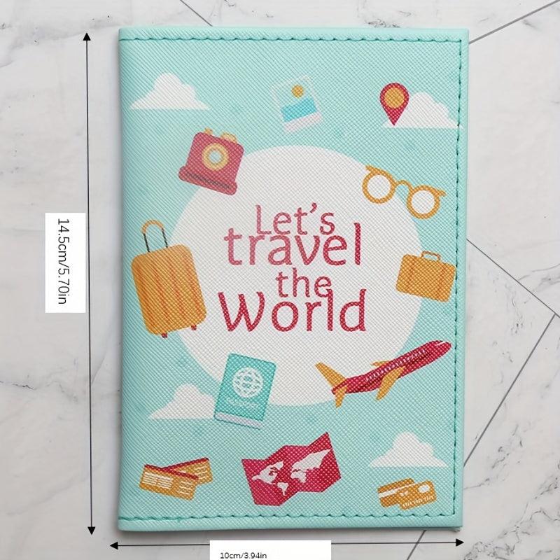 Travel The World Passport Cover PU Leather Holder