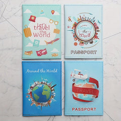 Travel The World Passport Cover PU Leather Holder