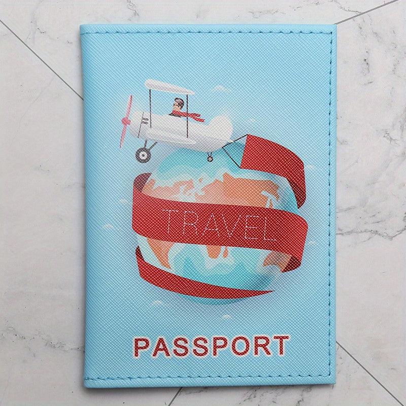 Travel The World Passport Cover PU Leather Holder