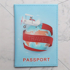 Travel The World Passport Cover PU Leather Holder