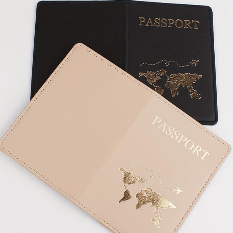Map Pattern Travel Passport Holder 2pcs Set for Couples