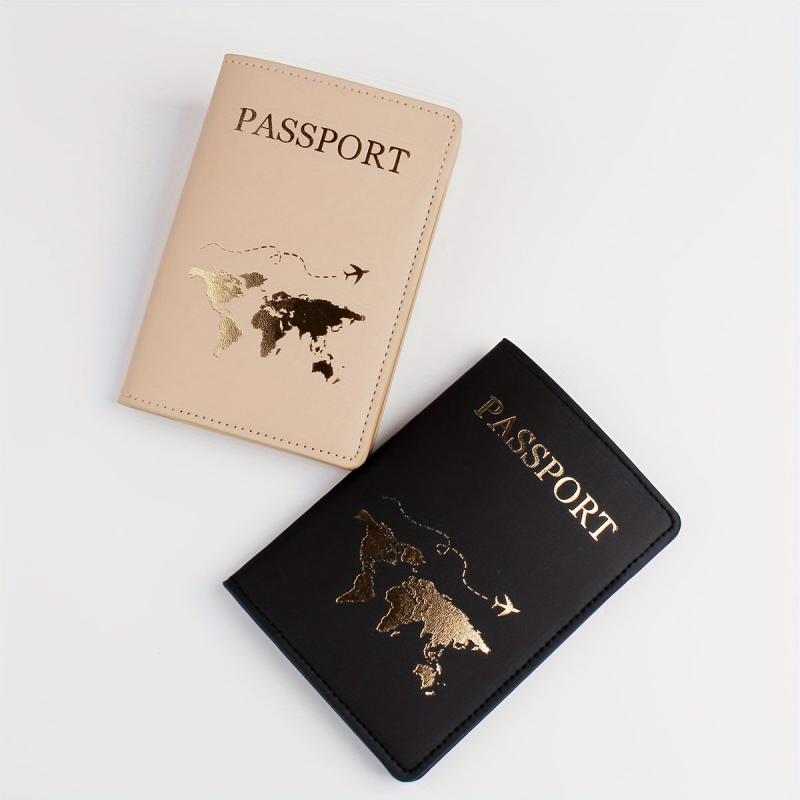 Map Pattern Travel Passport Holder 2pcs Set for Couples