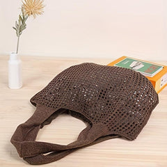 Solid Hollow Shoulder Bag Large Capacity Storage Tote Bag