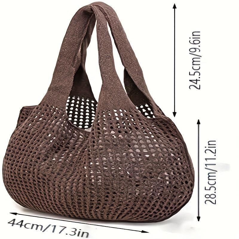 Solid Hollow Shoulder Bag Large Capacity Storage Tote Bag