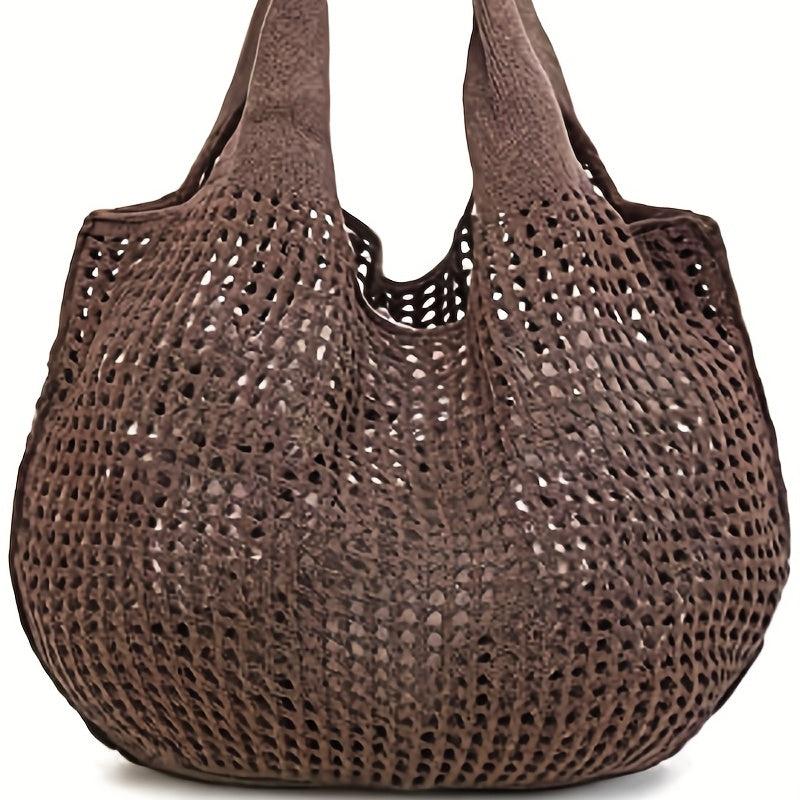 Solid Hollow Shoulder Bag Large Capacity Storage Tote Bag