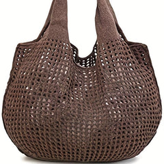 Solid Hollow Shoulder Bag Large Capacity Storage Tote Bag