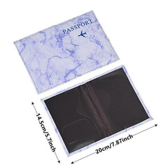 Marble Pattern PU Leather Travel Passport Holder