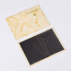 Marble Pattern PU Leather Travel Passport Holder