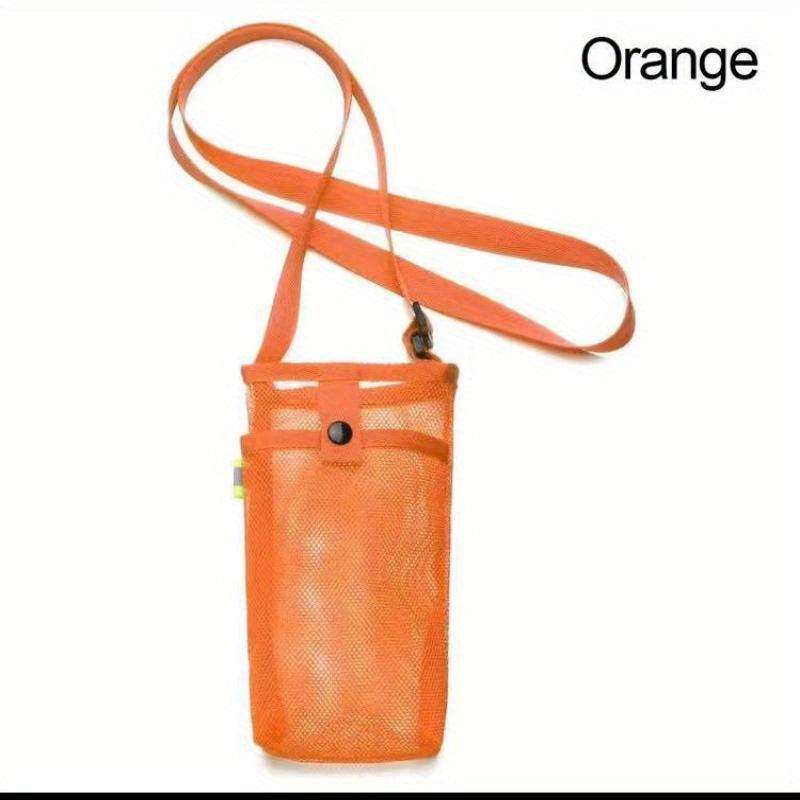 Mesh Water Bottle Holder with Adjustable Strap for Sports Gym Hiking