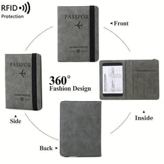 Passport & Vaccine Card Holder Combo Case with CDC Slot & RFID Blocking
