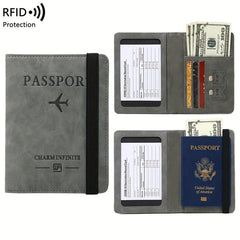 Passport & Vaccine Card Holder Combo Case with CDC Slot & RFID Blocking