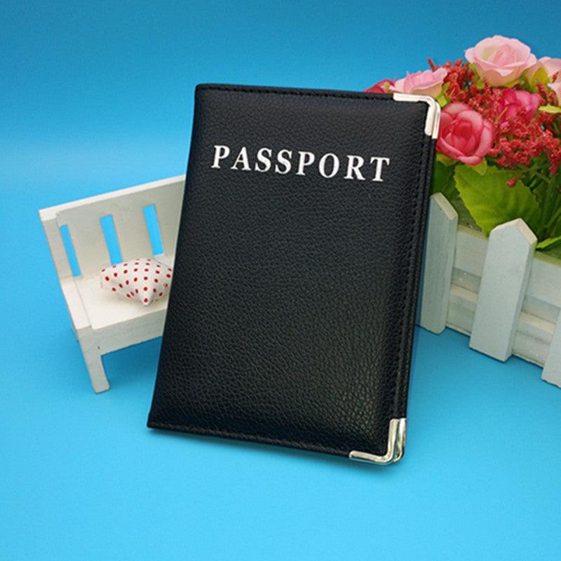 PU Leather Travel Passport Cover Credit Card Case