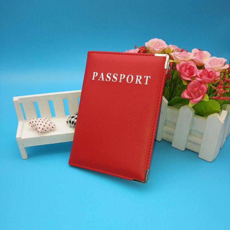PU Leather Travel Passport Cover Credit Card Case