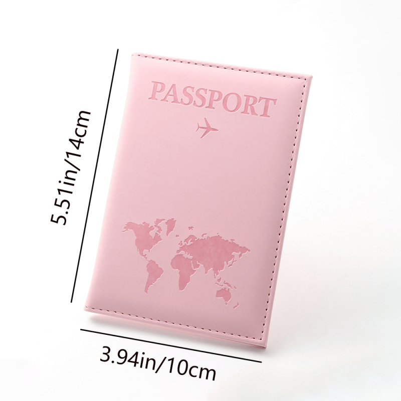 Minimalist PU Leather Travel Passport Holder Ticket Holder