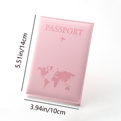 Minimalist PU Leather Travel Passport Holder Ticket Holder