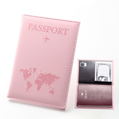 Minimalist PU Leather Travel Passport Holder Ticket Holder