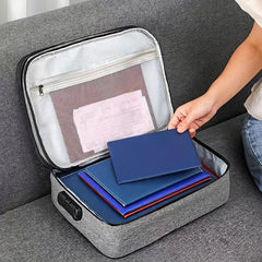 Double Layer Storage Bag With Password Lock Card Money Document Holder Safe Box